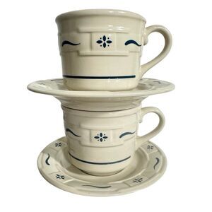 LONGABERGER Cream and White Dinnerware